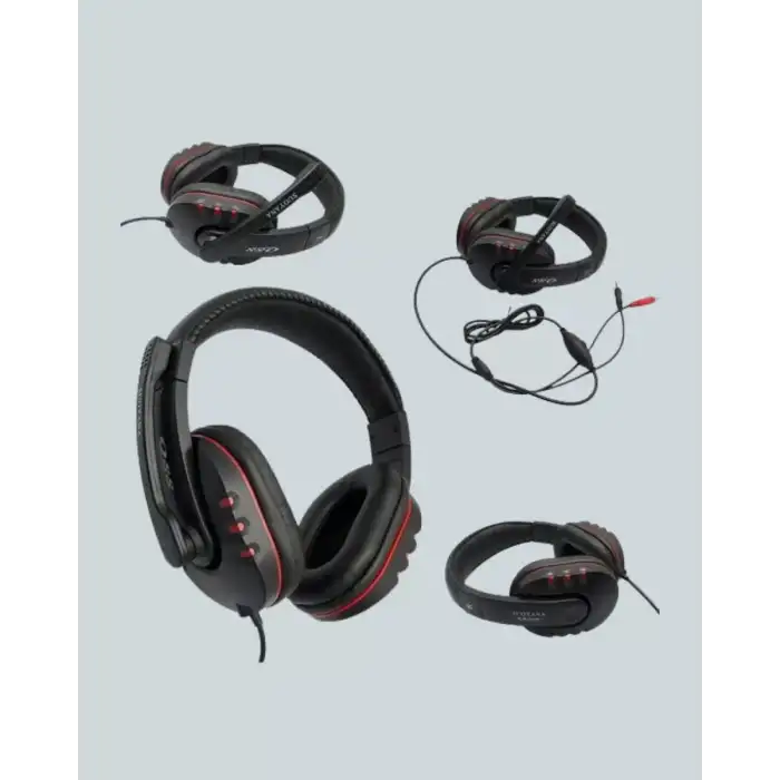 AsilTech Kırmızı Gaming Headset Mikrofonlu Sağlam Kablolu Konforlu