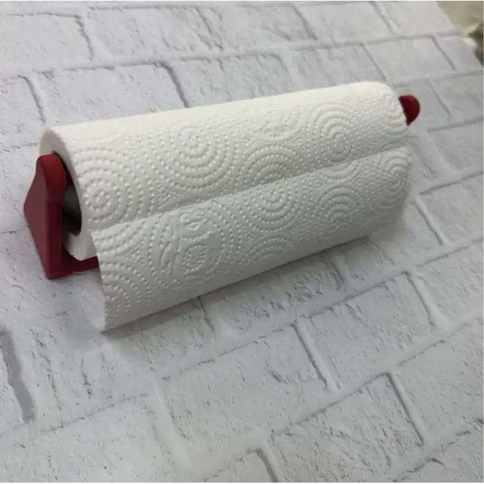 AsilTech Kırmızı Peçete Askısı Mutfak Duvar Tipi Peçetelik Organizer