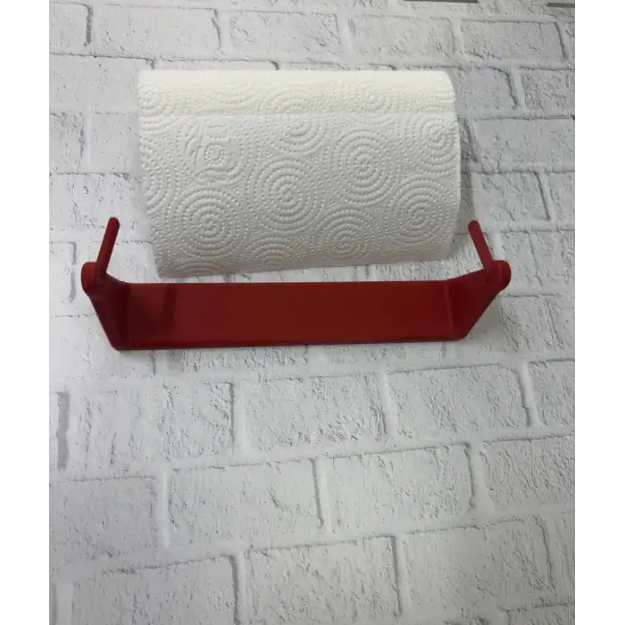 AsilTech Kırmızı Peçete Askısı Mutfak Duvar Tipi Peçetelik Organizer
