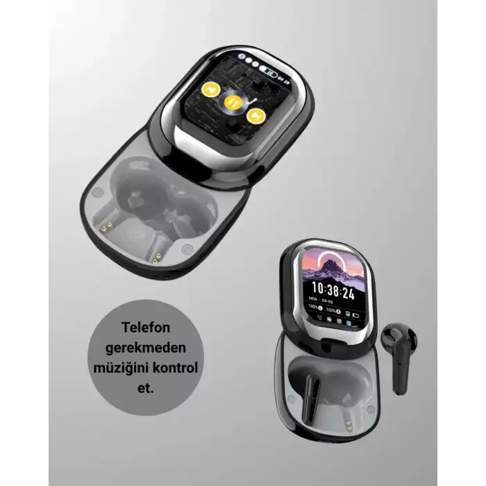 AsilTech Kişiselleştirilebilir LED Ekranlı Bluetooth Kulaklık – Oyun & Müzik Modlu