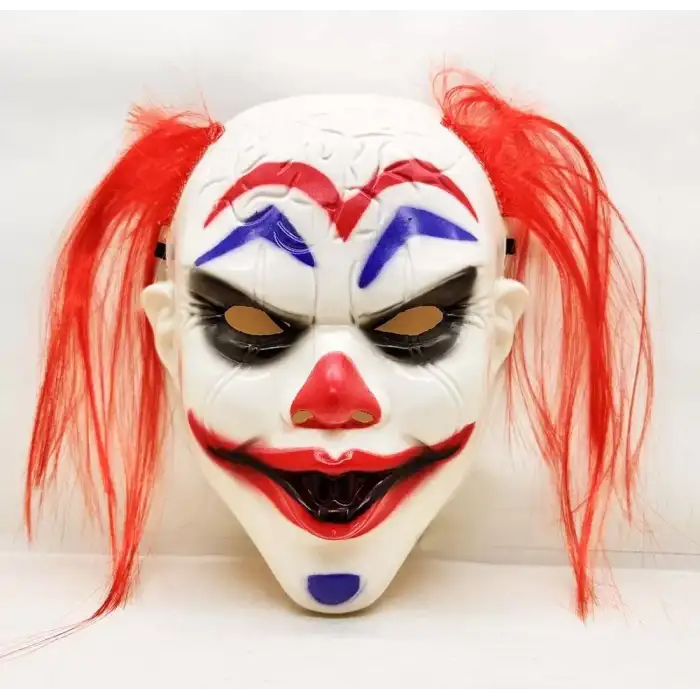 AsilTech Kızıl Saçlı Joker Palyaço Maskesi