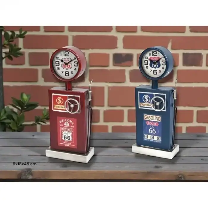 AsilTech Klasik Benzinlik Tasarımlı Masaüstü Saat