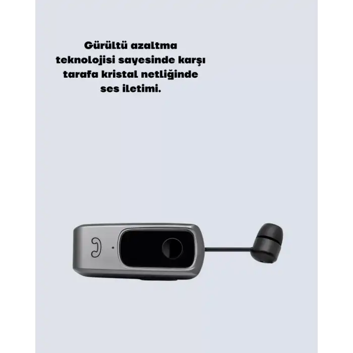 AsilTech Klipsli Tasarımlı Bluetooth Kulaklık Uzun Pil Ömrü