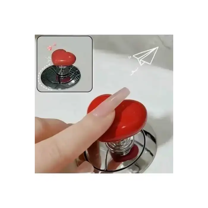 AsilTech Klozet Sifon Tuşu Kalp Tasarımlı