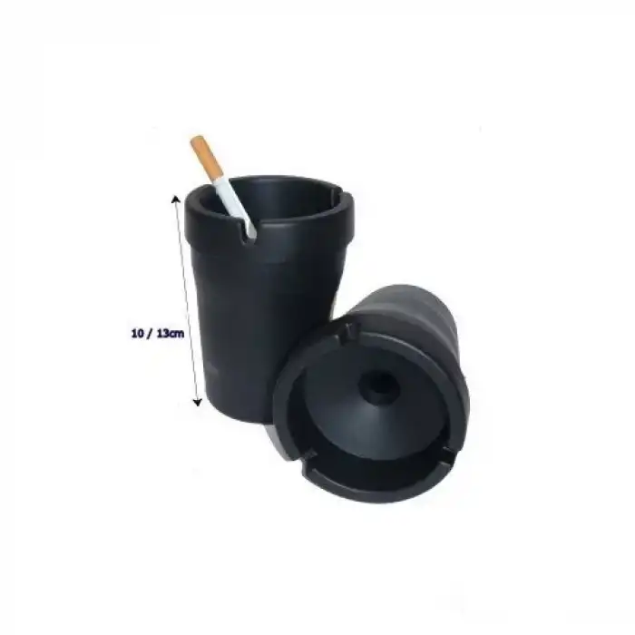 AsilTech Kokusuz Bardak Oto Küllük Siyah
