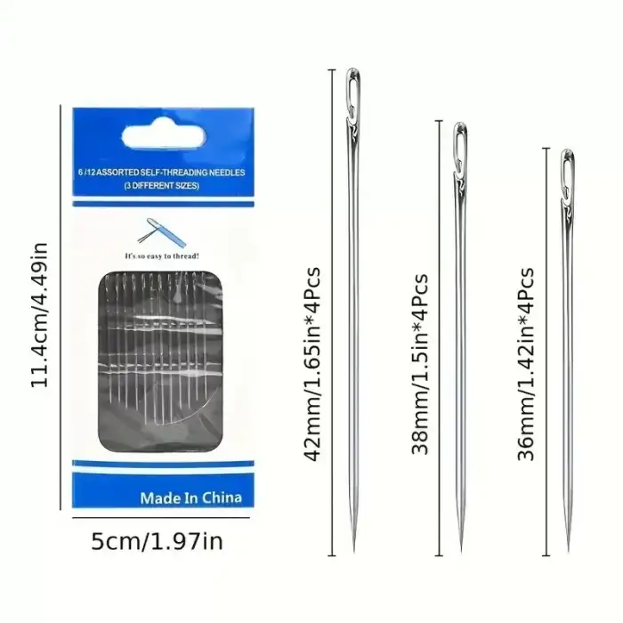 AsilTech Kolay İplik Geçirilen İğne Seti 12 Adet