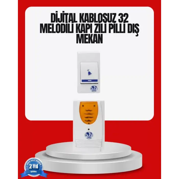 AsilTech Kolay Kullanımlı Kablosuz Kapı Zili Şık ve Sade Tasarım