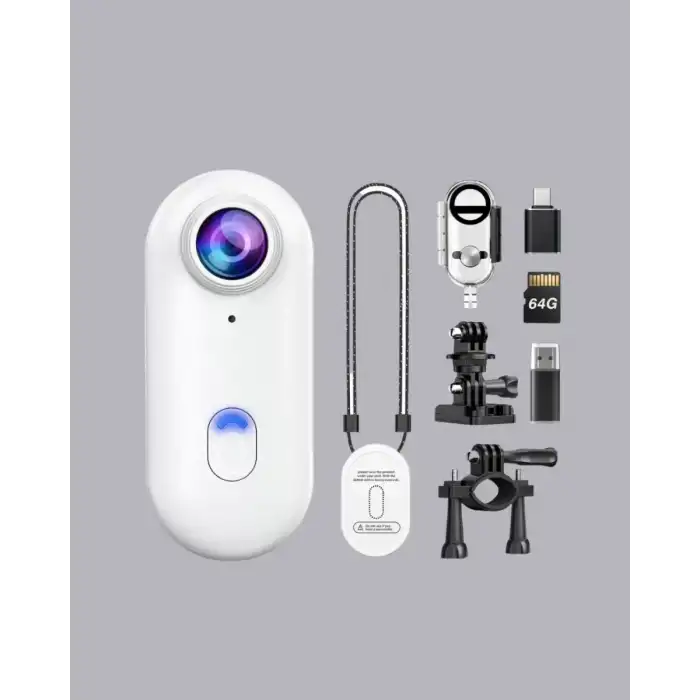 AsilTech Kompakt 4K Aksiyon Kamerası Suya Dayanıklı WiFi ve 120° Geniş Açı