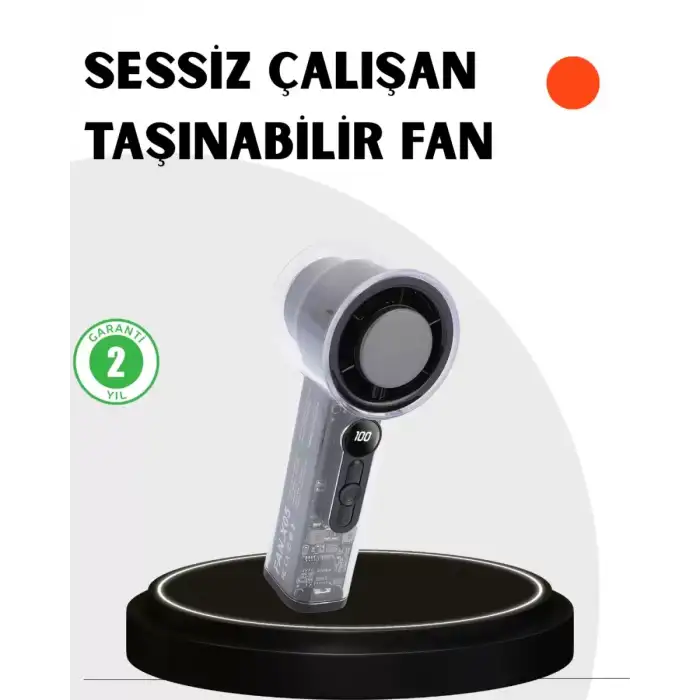 AsilTech Kompakt Dijital Ekranlı Fan | 100 Seviye Hız + Sessiz Çalışma