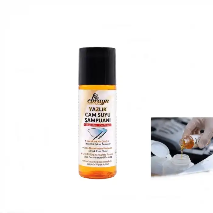 AsilTech Konsantre Araç Oto Cam Suyu Şampuanı Leke Bırakmayan Etkili Formül 40ml