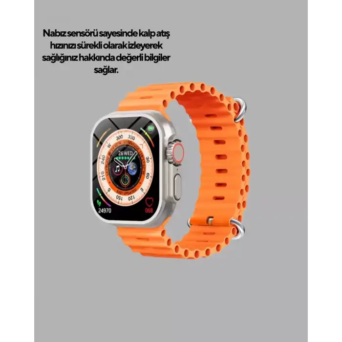 AsilTech Kordonlu Akıllı Saat – Sesli Görüşme, GPS, Nabız ve Uyku Takibi