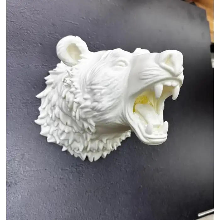 AsilTech Krem Ayı Figürü Duvar Süsü Asılabilir Hediyelik Dekoratif 25x19 cm