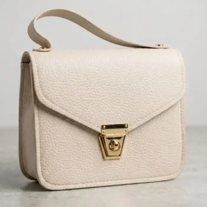 AsilTech Krem Rengi Kutu El Çantası