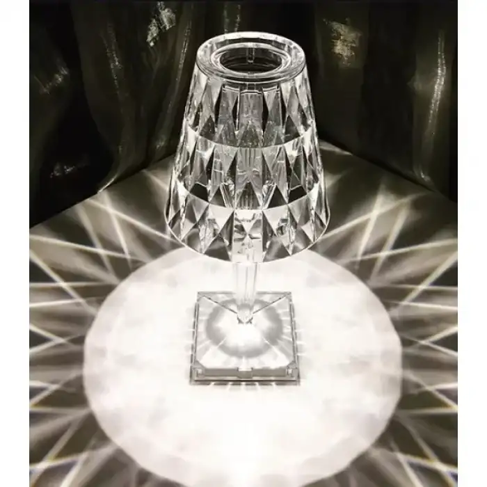 AsilTech Kristal Abajur LED Kumandalı Ve Dokunmatik Masa Lambası