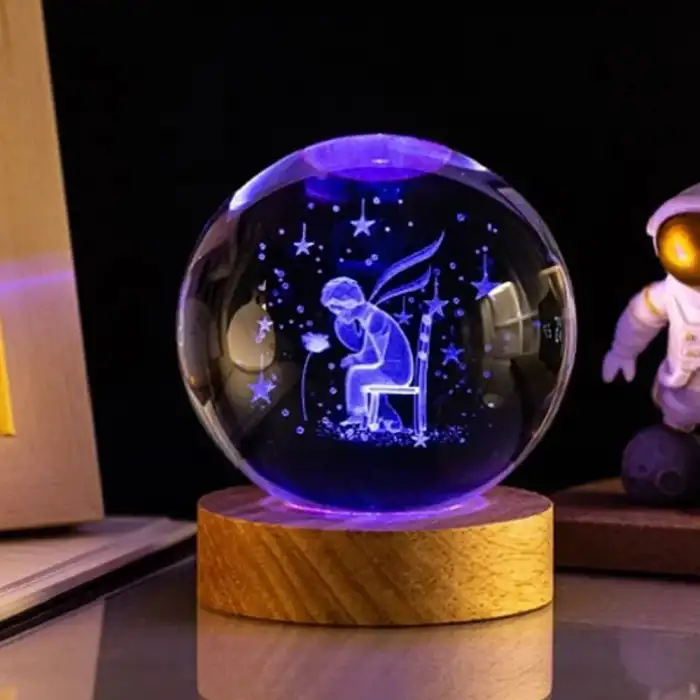AsilTech Küçük Prens Tasarımlı Işıklı Cam Küre