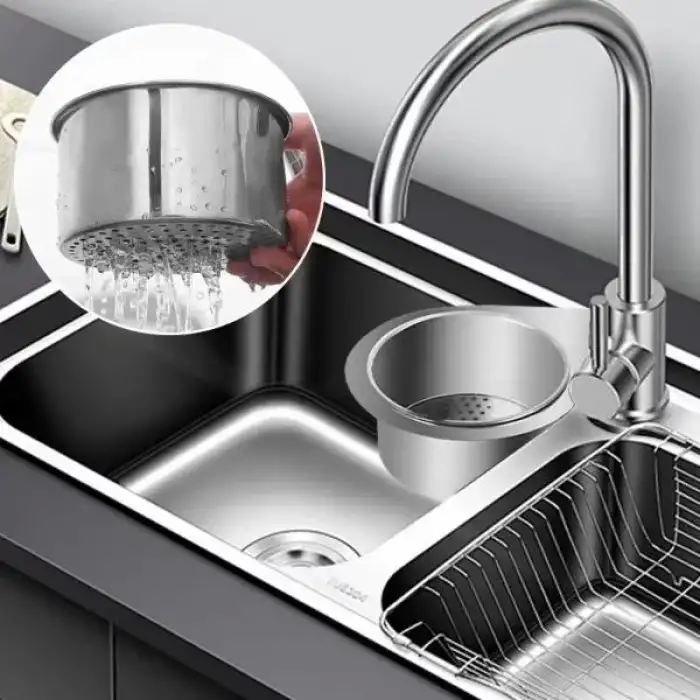 AsilTech Kuğu Tasarımlı Paslanmaz Lavabo Drenaj Sepeti