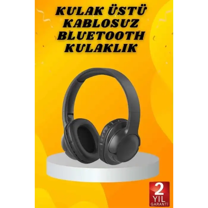AsilTech Kulak Üstü Bluetooth Kulaklık Ayarlanabiilir Uzun Pil Ömrü Kablosuz 5.0 Bluetooth
