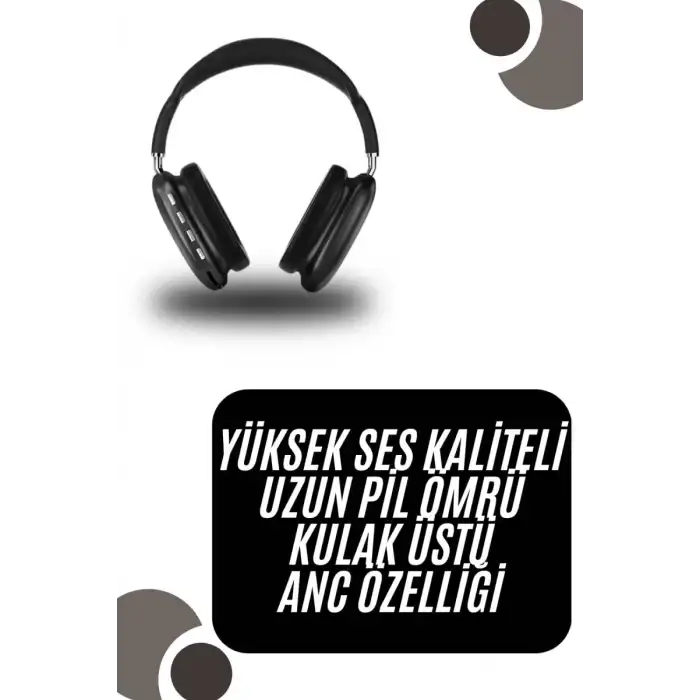 AsilTech Kulak Üstü Kablosuz Bluetooth Kulaklık Yumuşak Süngerli SD Kart Girişli