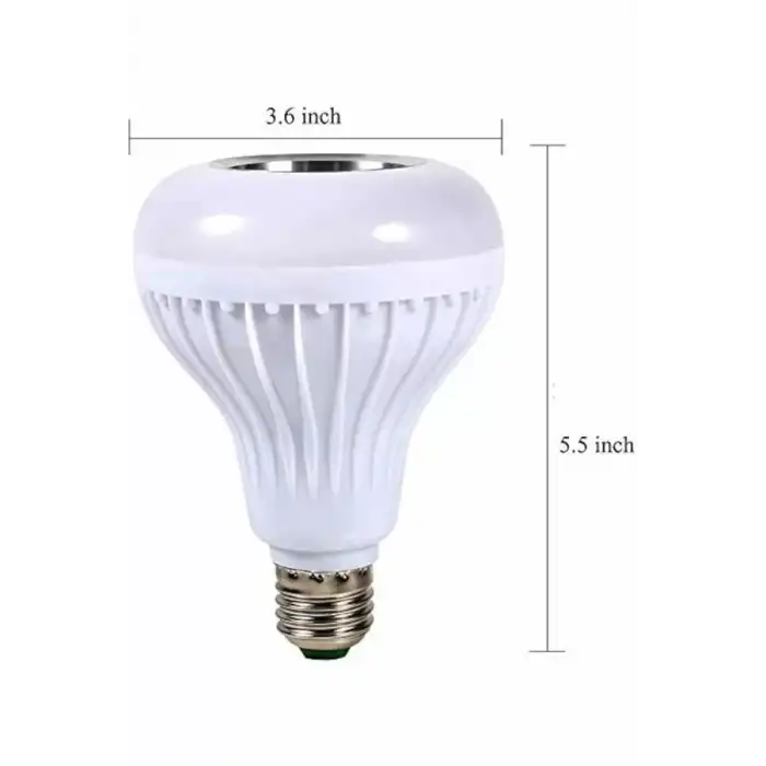 AsilTech Kumandalı RGB Led Işık Bluetooth Hoparlör Ses Lambası Renkli Ampul