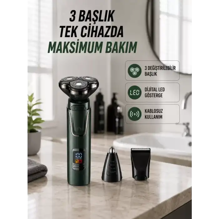 AsilTech Kuru Kullanıma Uygun Erkek Tıraş Makinesi