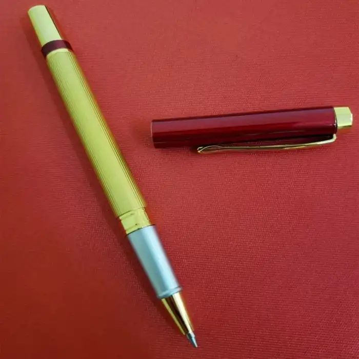 AsilTech Kutulu Kırmızı Gold Tasarım Roller Kalem