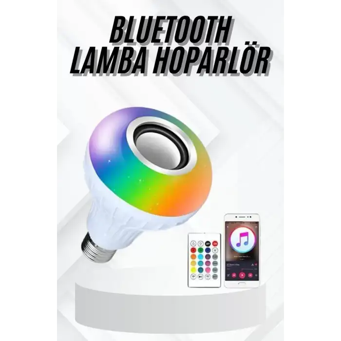 AsilTech Lamba Hoparlör Ampül Görünümlü Renk Değiştirebilen Android ve İOS Uyumlu
