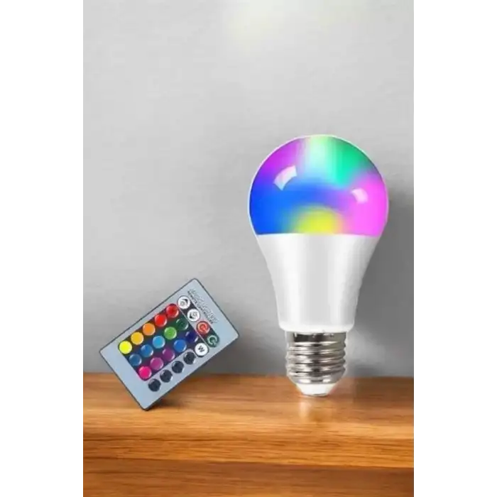 AsilTech Led Ampul Enerji Dostu RGB Işıklı 100W Led Işık