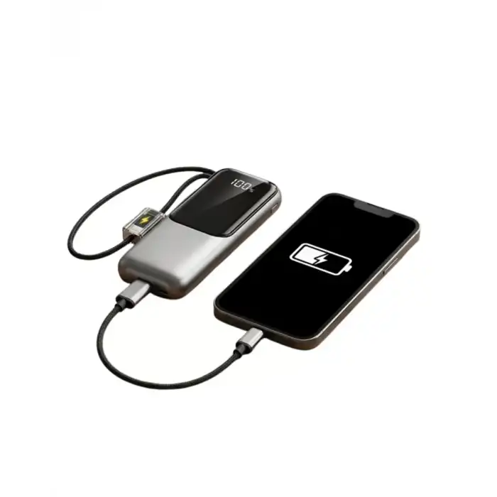AsilTech LED Ekranlı Süper Fast Charge Özellikli Mini Powerbank