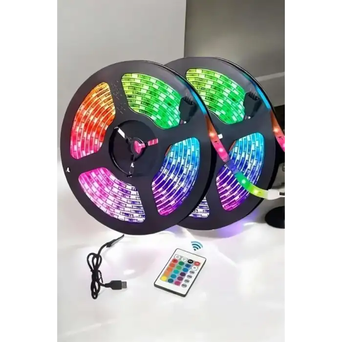 AsilTech Led Işık 5 Metre Şerit Led RGB Işıklı