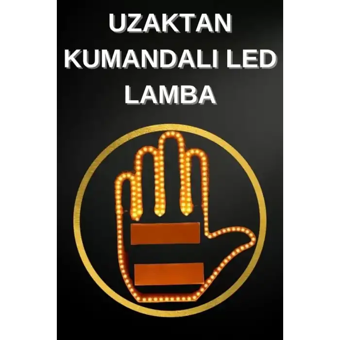 AsilTech Led Işık El İşareti Araç Camı İçin Uzaktan Kumandalı