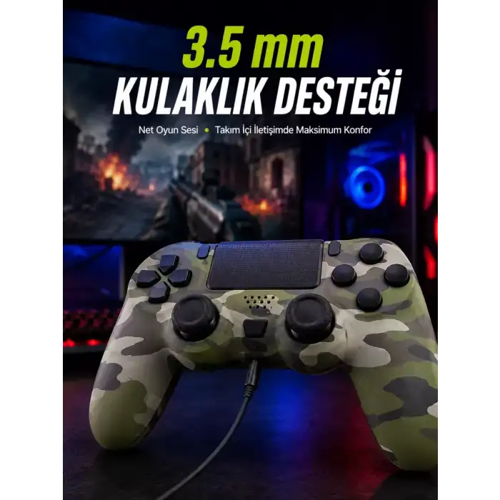 AsilTech LED Işıklı Oyun Kolu – Durum Göstergeli Şık Tasarım