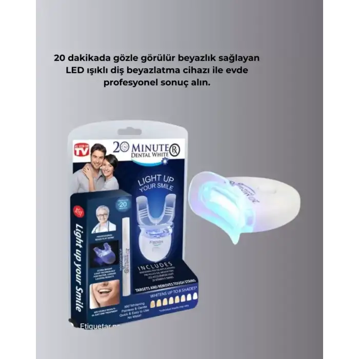 AsilTech LED Işıklı Profesyonel Diş Beyazlatma Seti