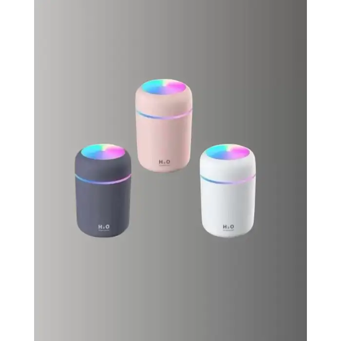 AsilTech LED Işıklı Sessiz Masaüstü Nemlendirici – 3 Buhar Modu