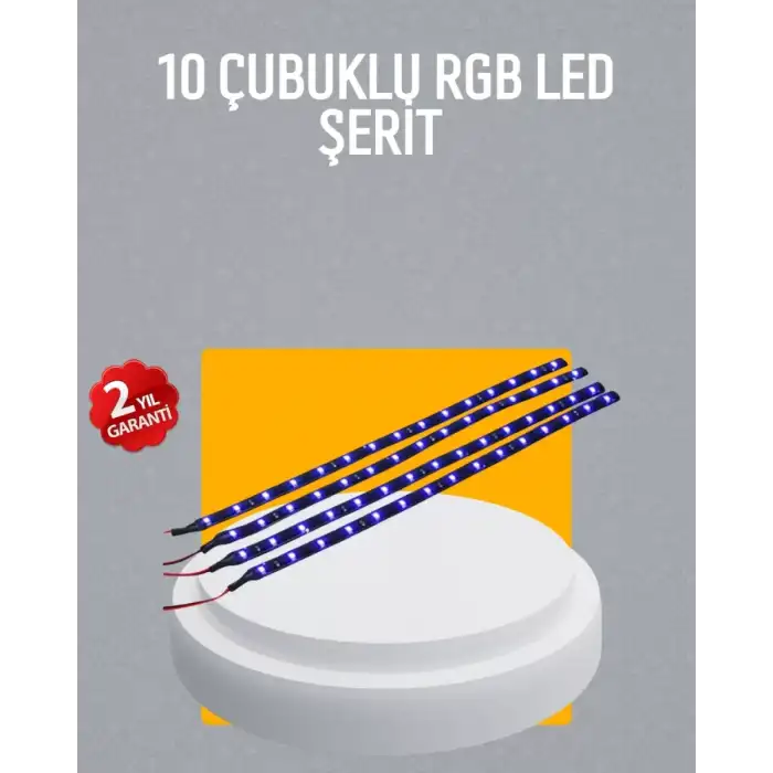 AsilTech LED Yağmur Işığı Seti 10 Adet Meteor Çubuk Aydınlatma