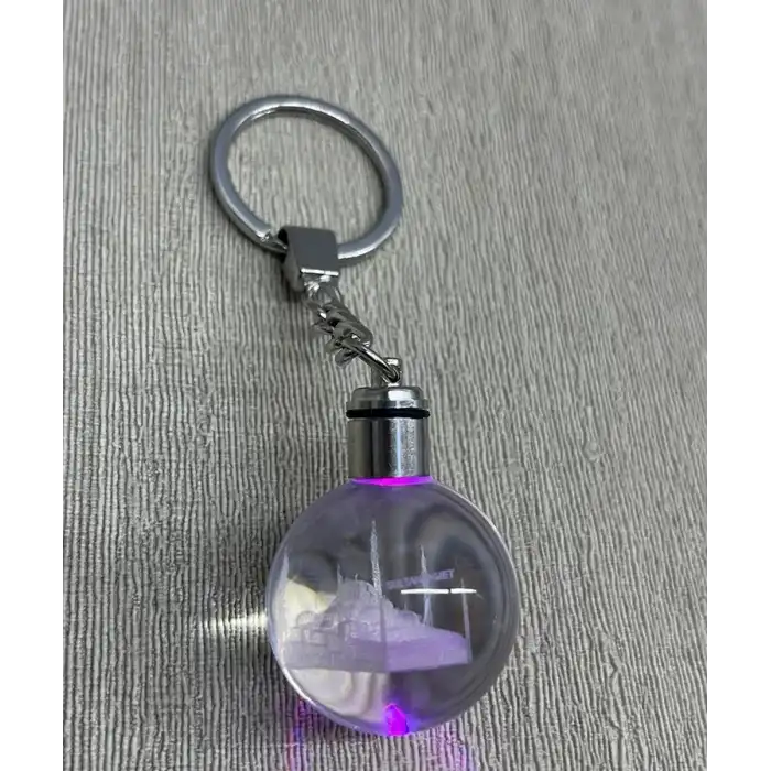 AsilTech Ledli Sultanahmet Tasarımı Kristal Anahtarlık