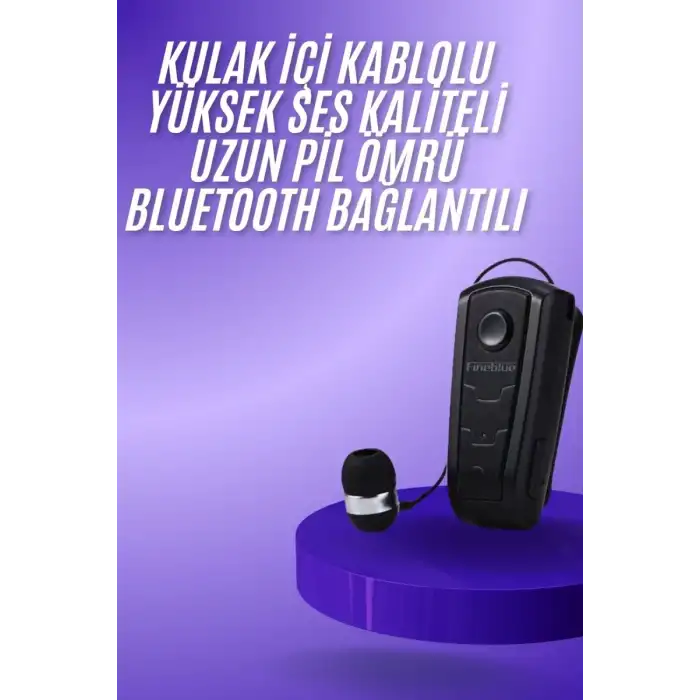 AsilTech Makaralı Bluetooth Kulakiçi Yaka Kulaklığı Kablosuz Kulaklık