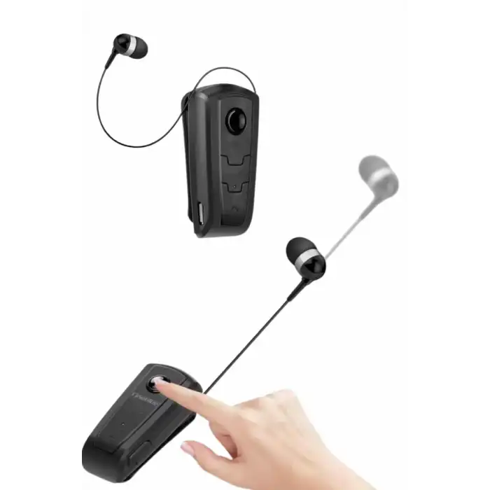 AsilTech Makaralı Bluetooth Kulakiçi Yaka Kulaklığı Kablosuz Kulaklık