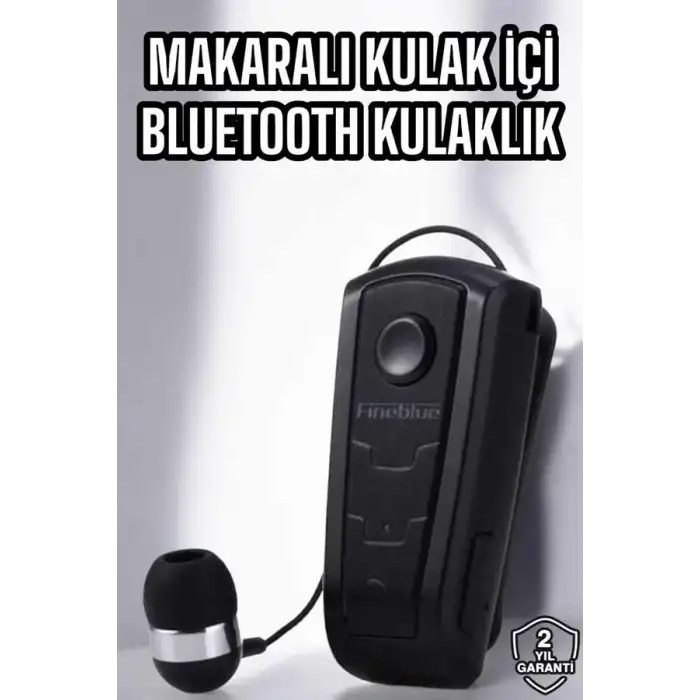 AsilTech Makaralı Bluetooth Kulaklık Çağrı Cevaplama Kablolu Uzun Pil Ömrü