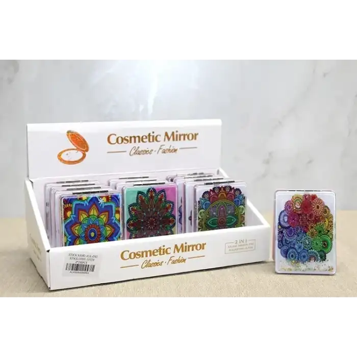 AsilTech Mandala Desenli Hareketli Sulu El Aynası - Model 2
