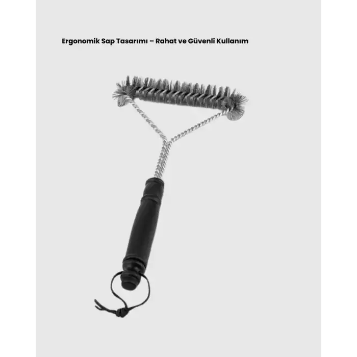 AsilTech Mangal Izgara Temizleme Fırçası Pas Tutmaz Çelik Telli