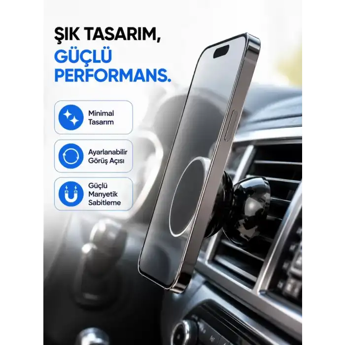 AsilTech Manyetik Araç İçi Telefon Tutucu Güçlü Mıknatıslı