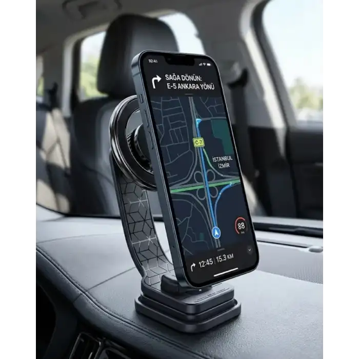 AsilTech Manyetik Araç Telefon Standı Katlanabilir Telefon Tutucu