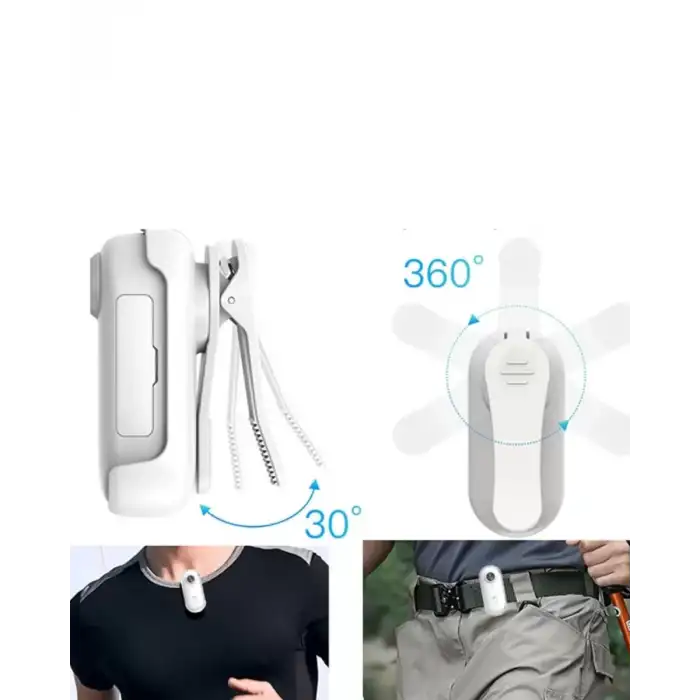 AsilTech Manyetik Klipsli Mini Aksiyon Kamera 4K WiFi Bağlantılı Geniş Açılı Lens