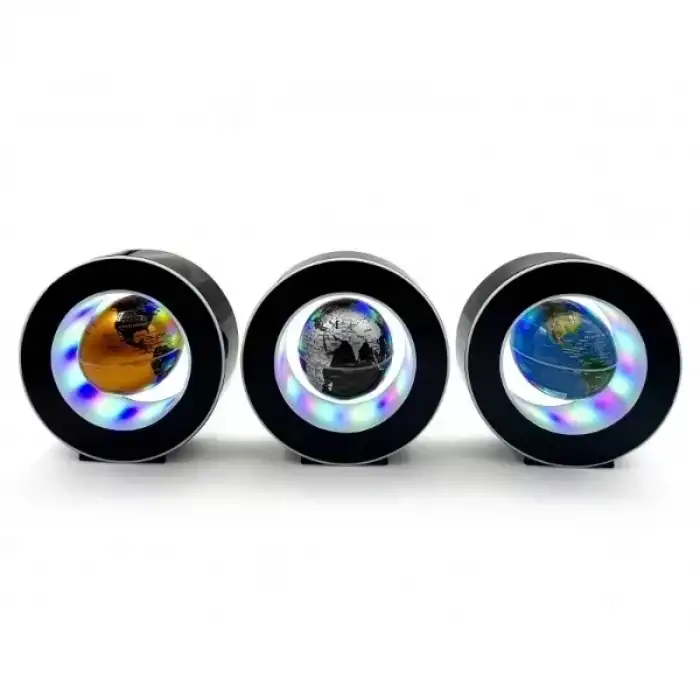 AsilTech Manyetik Siyah Model Yuvarlak Ledli Dünya Küre
