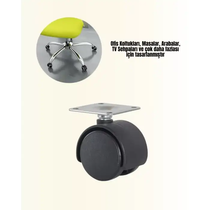 AsilTech MASA AYAĞI 6CM KİLİTSİZ 4 ADET