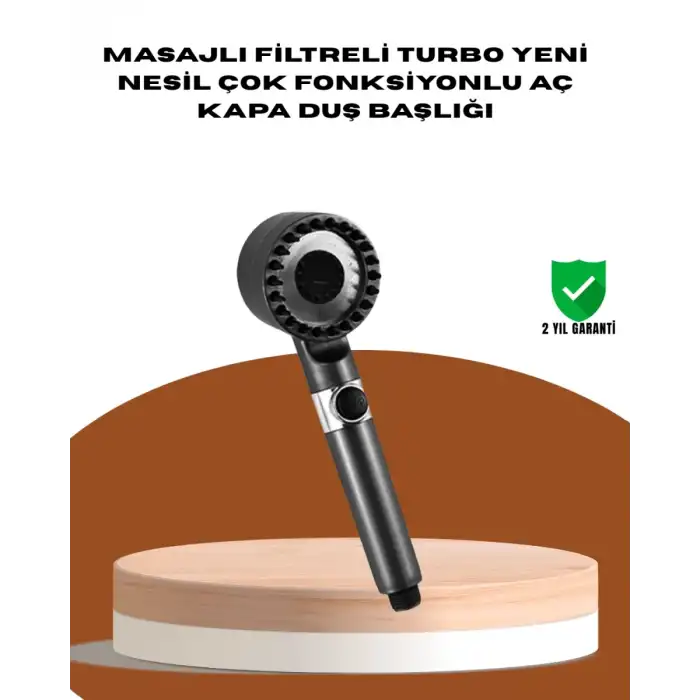 AsilTech Masaj Fonksiyonlu Filtreli Duş Başlığı Dayanıklı Yapı