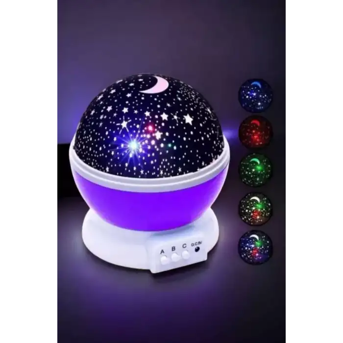 AsilTech Mavi ve Mor Işıklı Projeksiyon Lambası