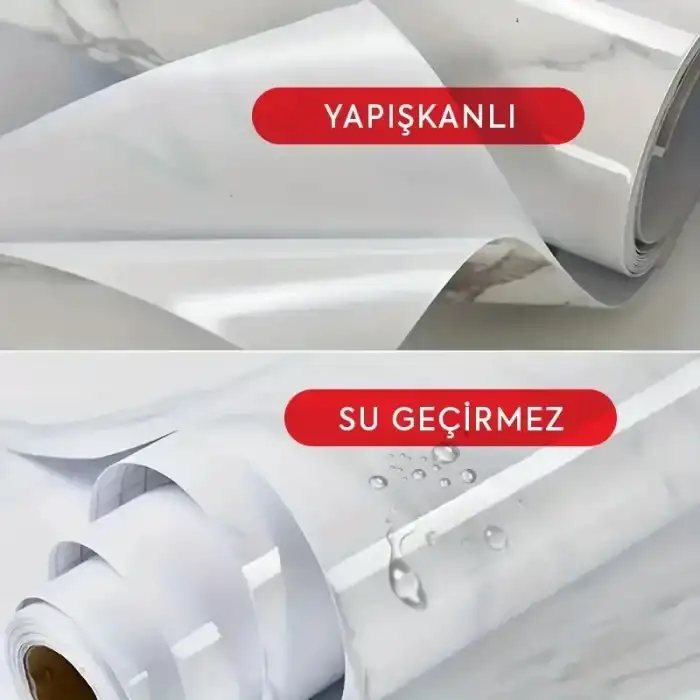AsilTech Mermer Desenli Kaplama Kağıdı 5 Metre