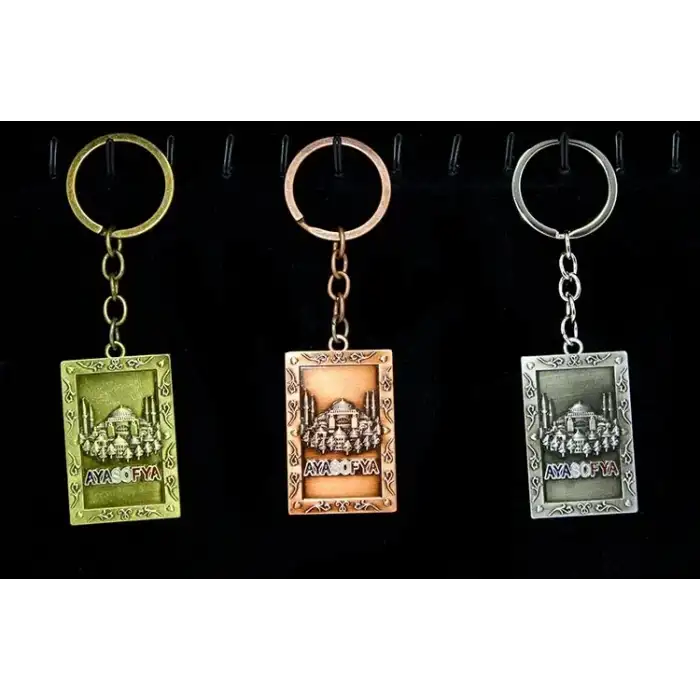 AsilTech Metal Ayasofya Anahtarlık Dikdörtgen Tasarım