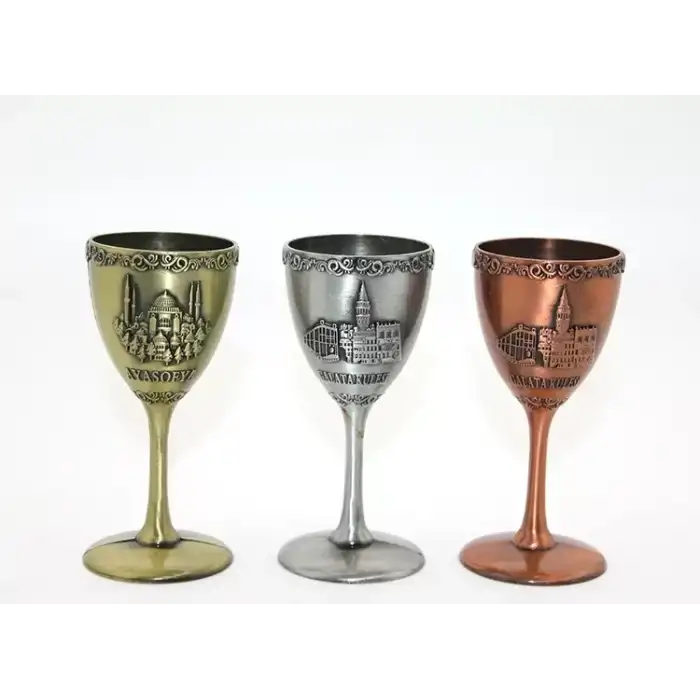 AsilTech Metal İstanbul Yöresel Kadeh Bardak